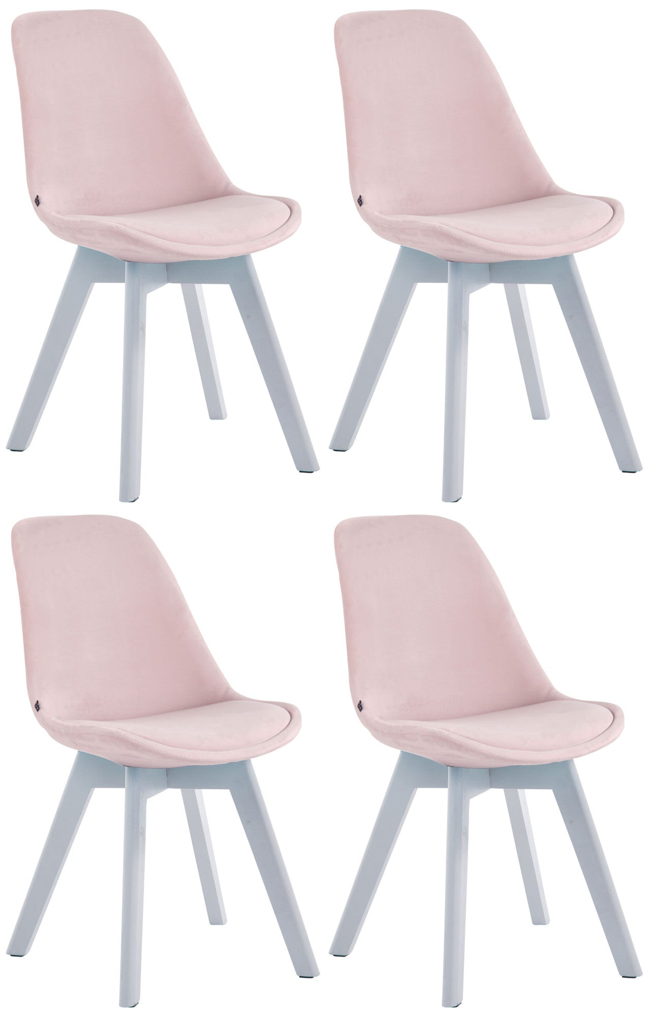 4er Set Besucherstühle Borneo Samt - homemem39