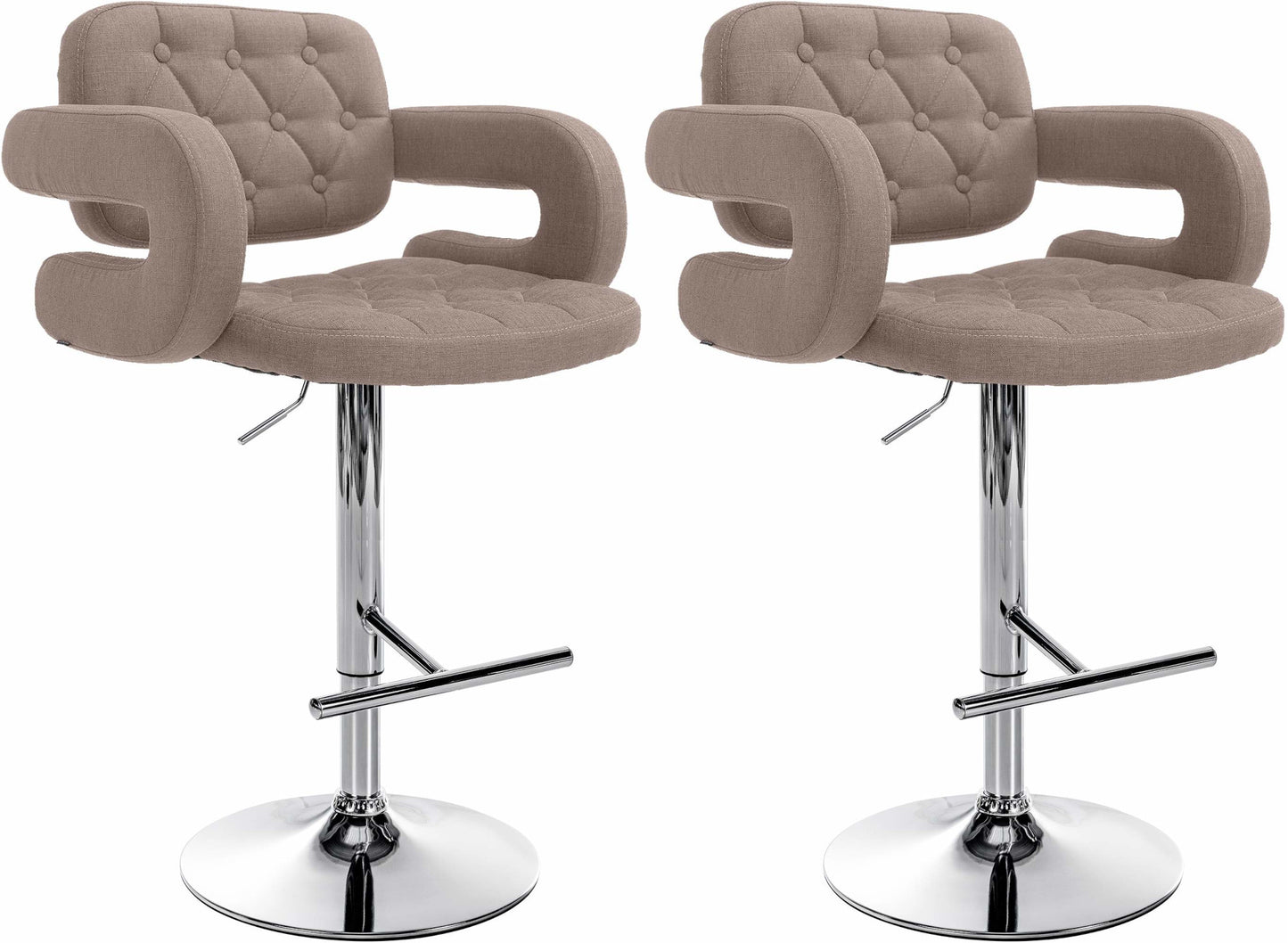 2er Set Barhocker Dublin Stoff - homemem39