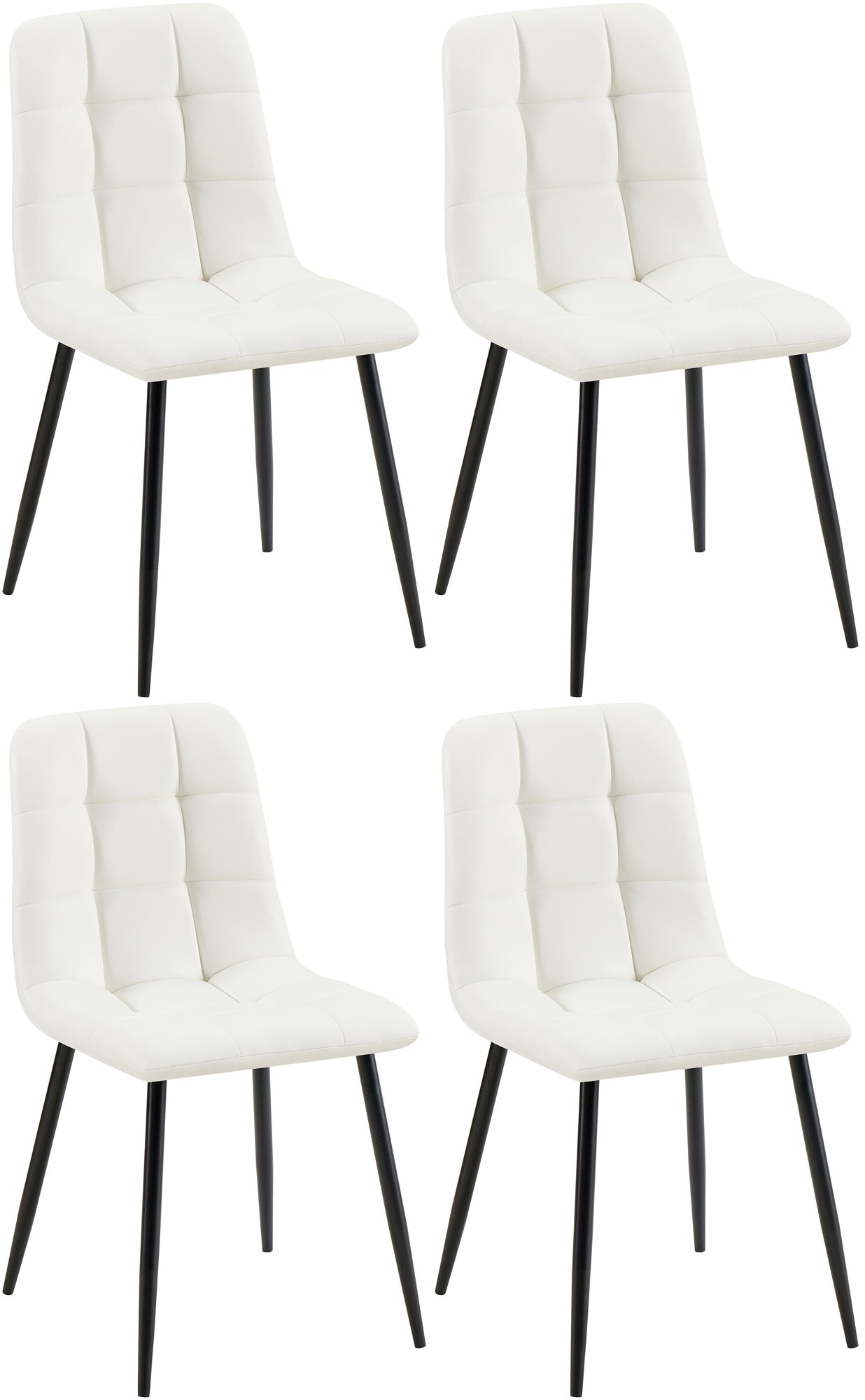 4er Set Esszimmerstuhl Antibes Kunstleder - homemem39