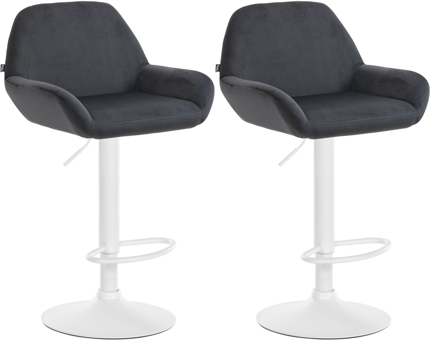 2er Set Barhocker Braga Samt - homemem39