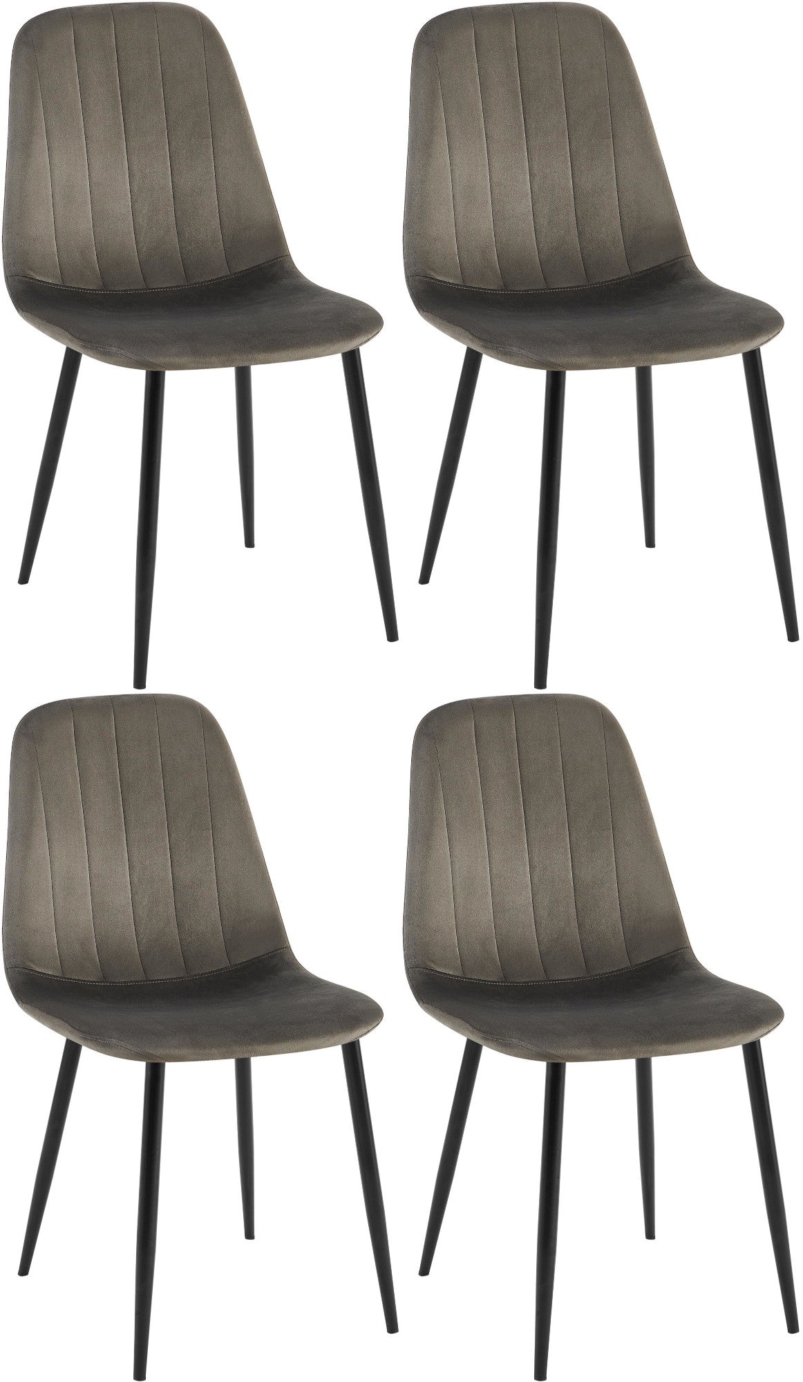 4er Set Esszimmerstuhl Baxter Samt | homemem39