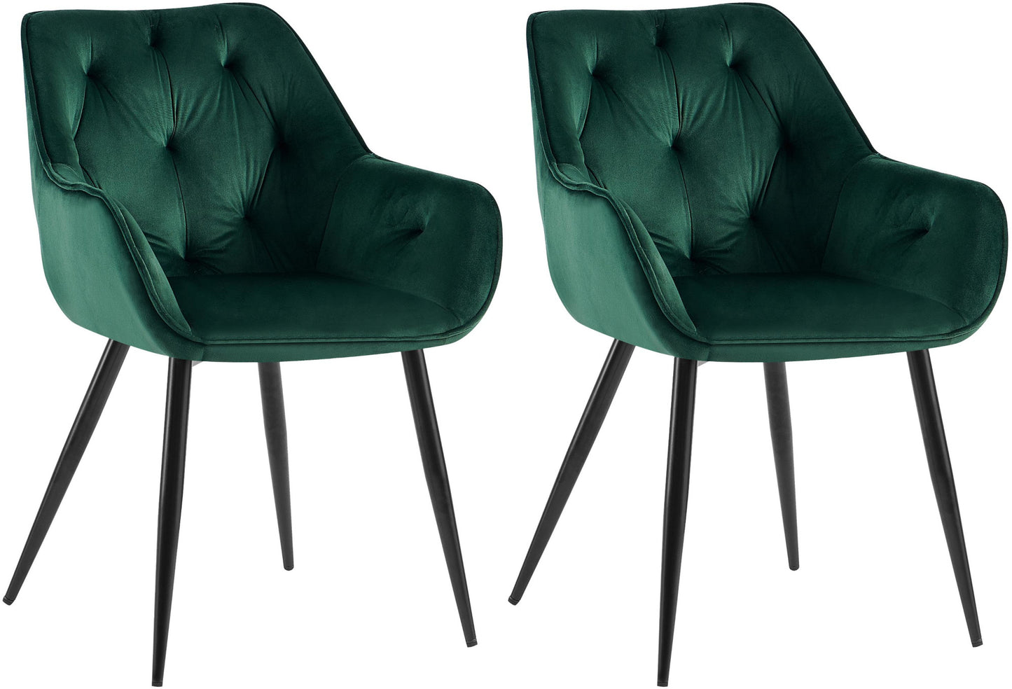 2er Set Esszimmerstühle Cassis Samtbezug - homemem39