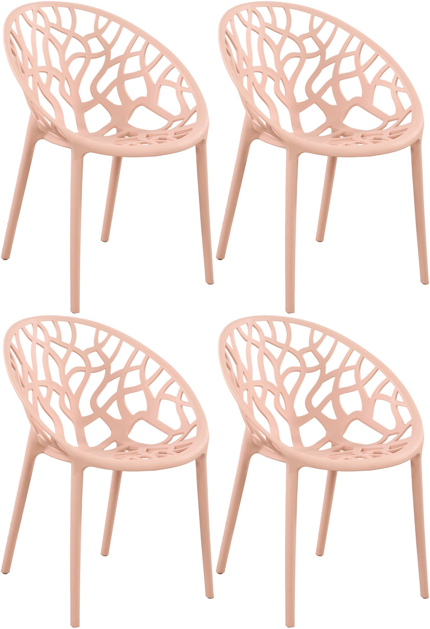 4er Set Stapelbare Gartenstühle Hope - homemem39