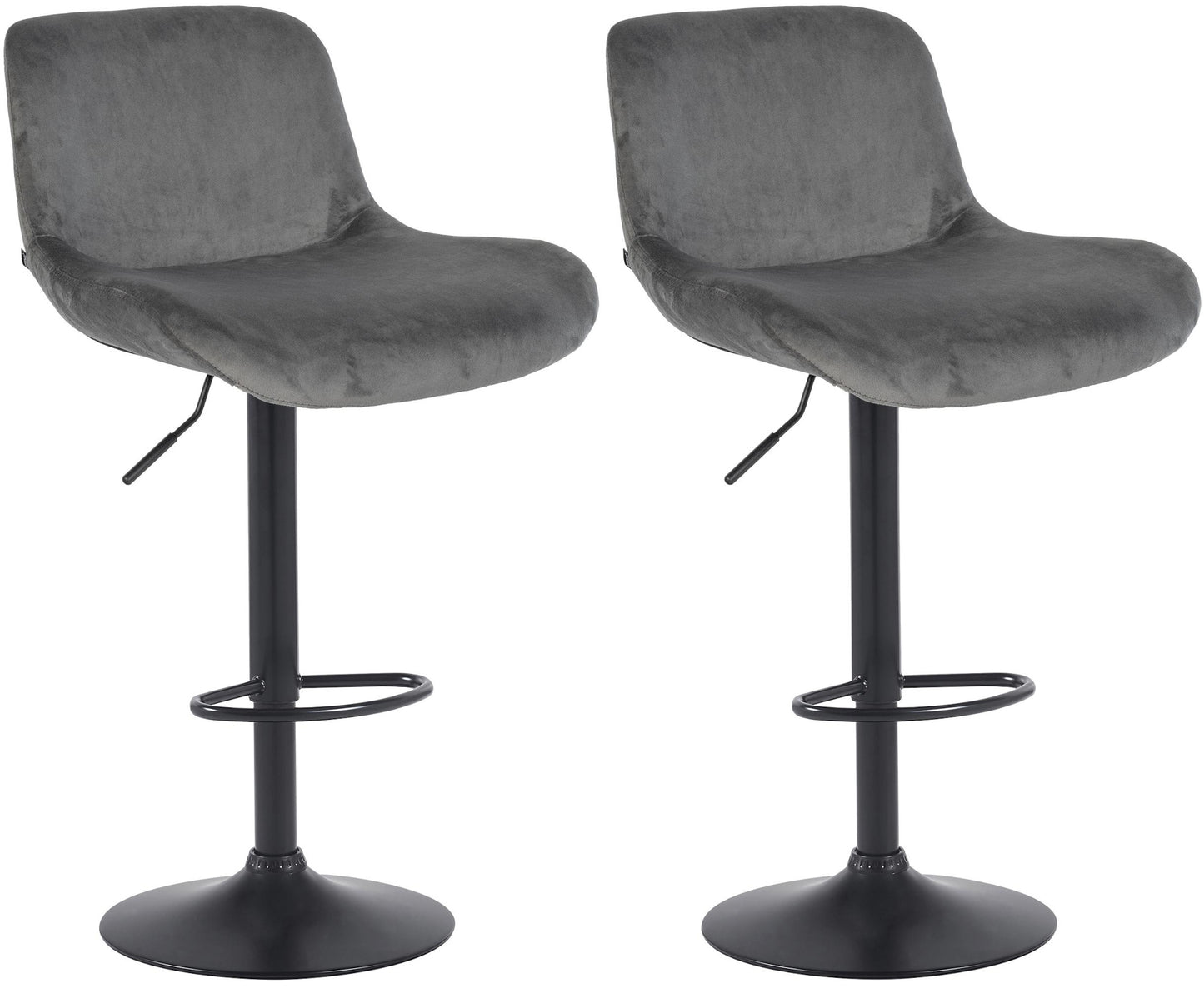 2er Set Barhocker Solon Schwarz - homemem39