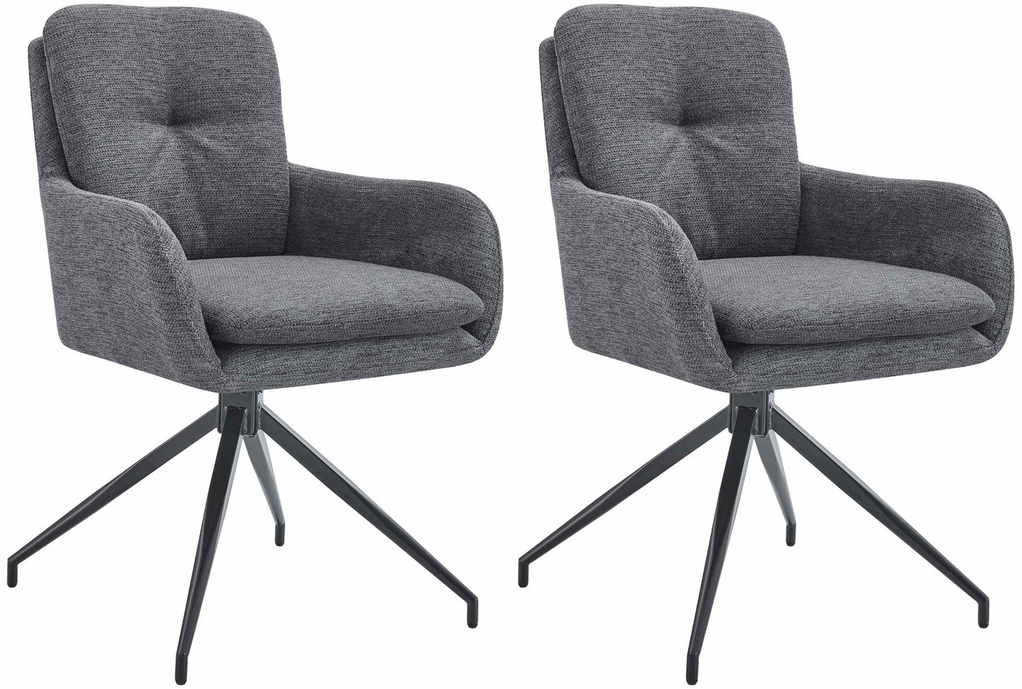 2er Set Esszimmerstuhl Pickett Stoff - homemem39