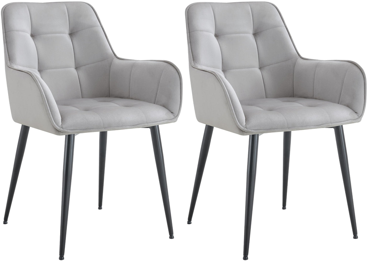 2er Set Esszimmerstuhl Ferndale Samt - homemem39