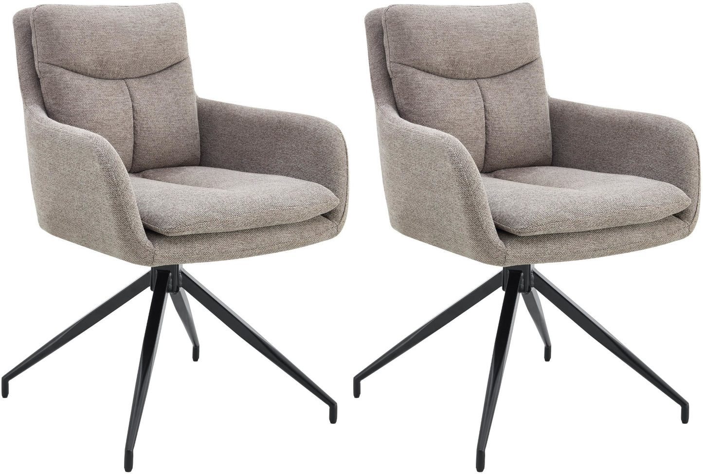 2er Set Esszimmerstuhl Somers Stoff - homemem39