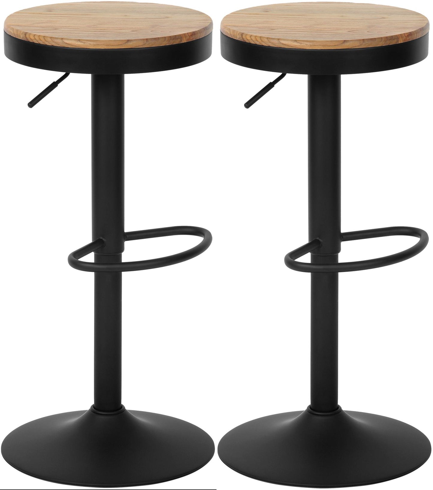 2er Set Barhocker Pitas Ulmenholz - homemem39