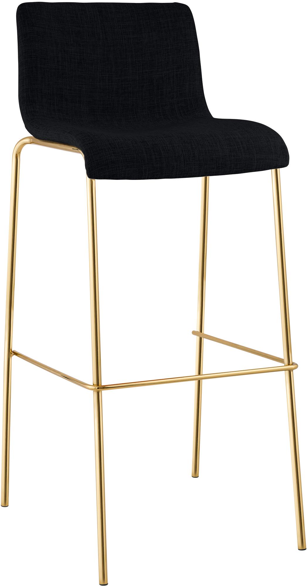 Barhocker Hover Stoff Vierfußgestell Gold | homemem39
