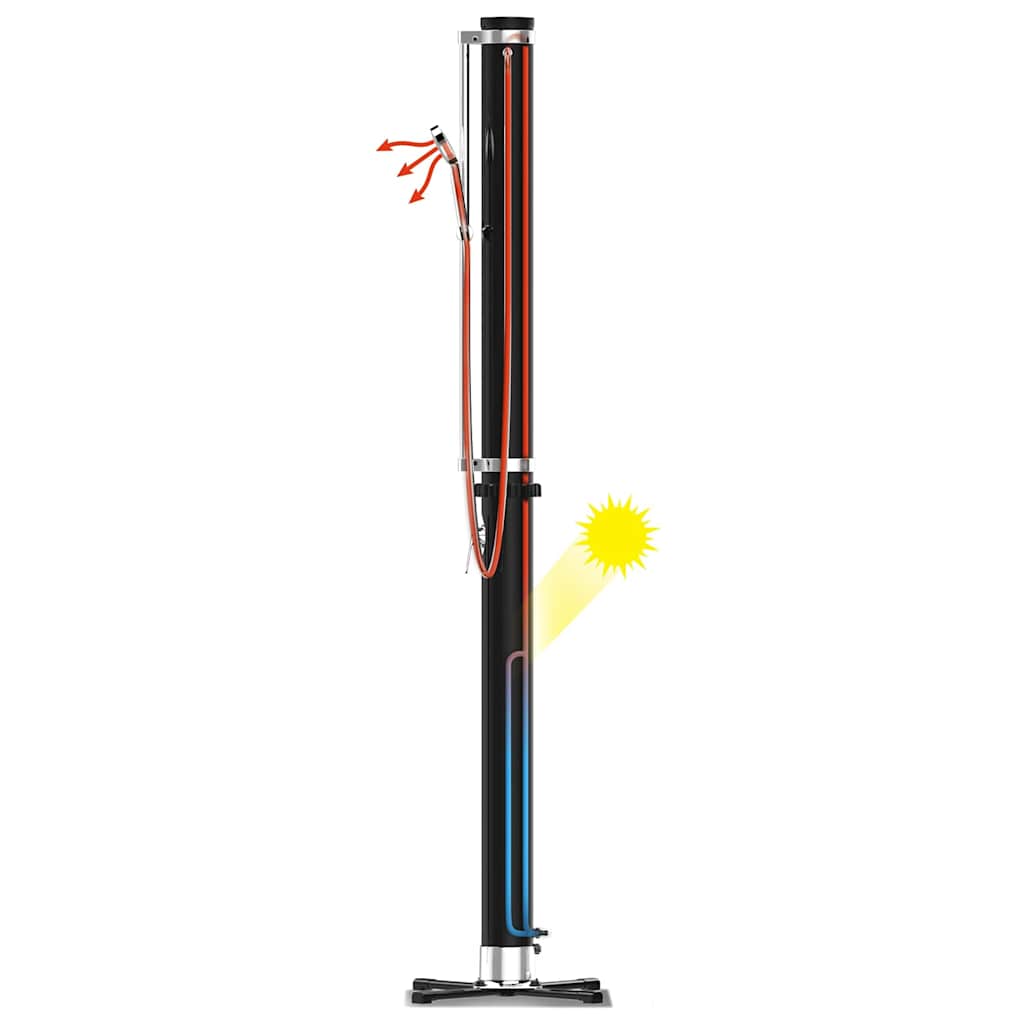 Doccia da Esterno Solar Flow Nera 20 L