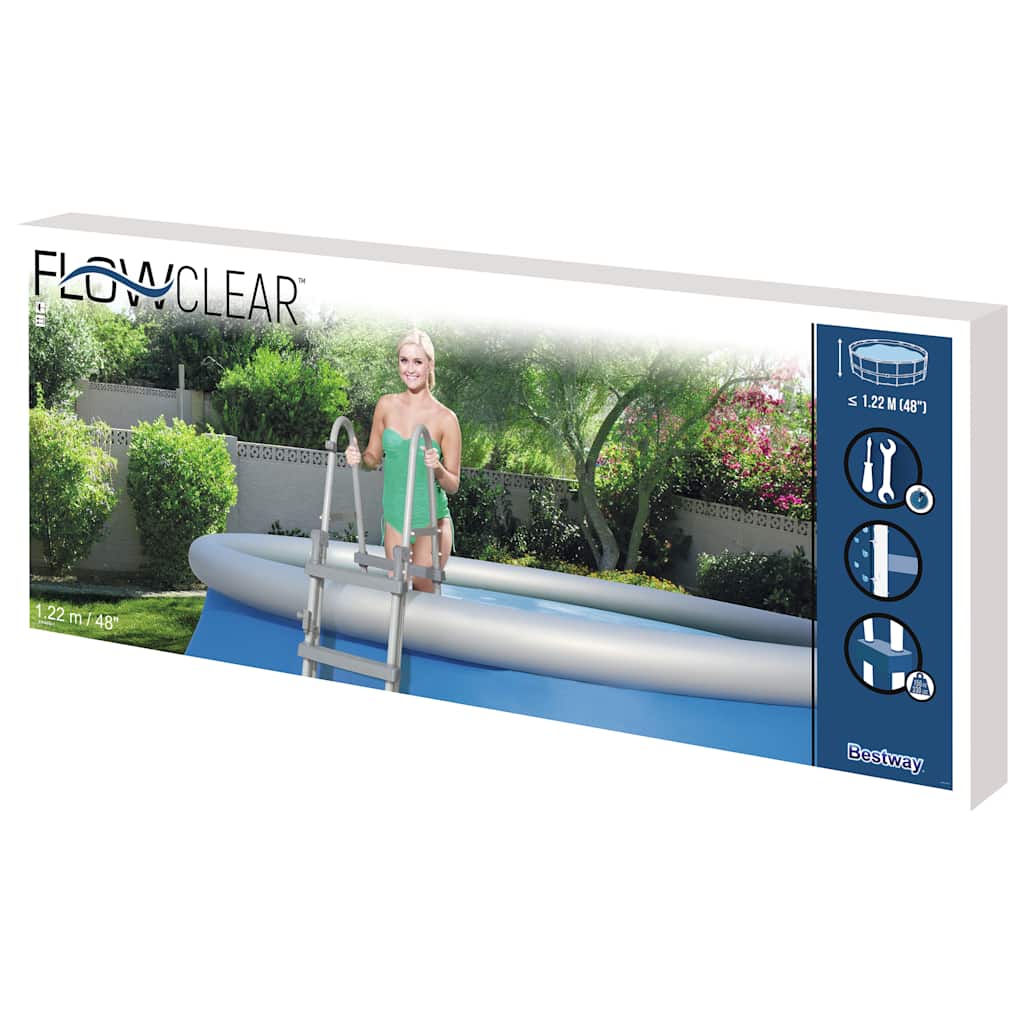 Scaletta per Piscina Flowclear a 4 Gradini 122 cm - homemem39