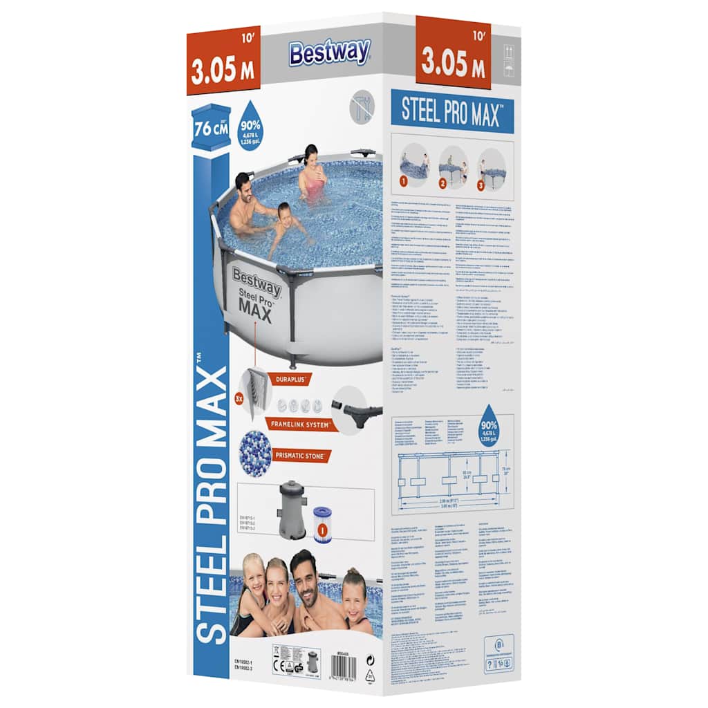 Set Piscina Steel Pro MAX 305x76 cm