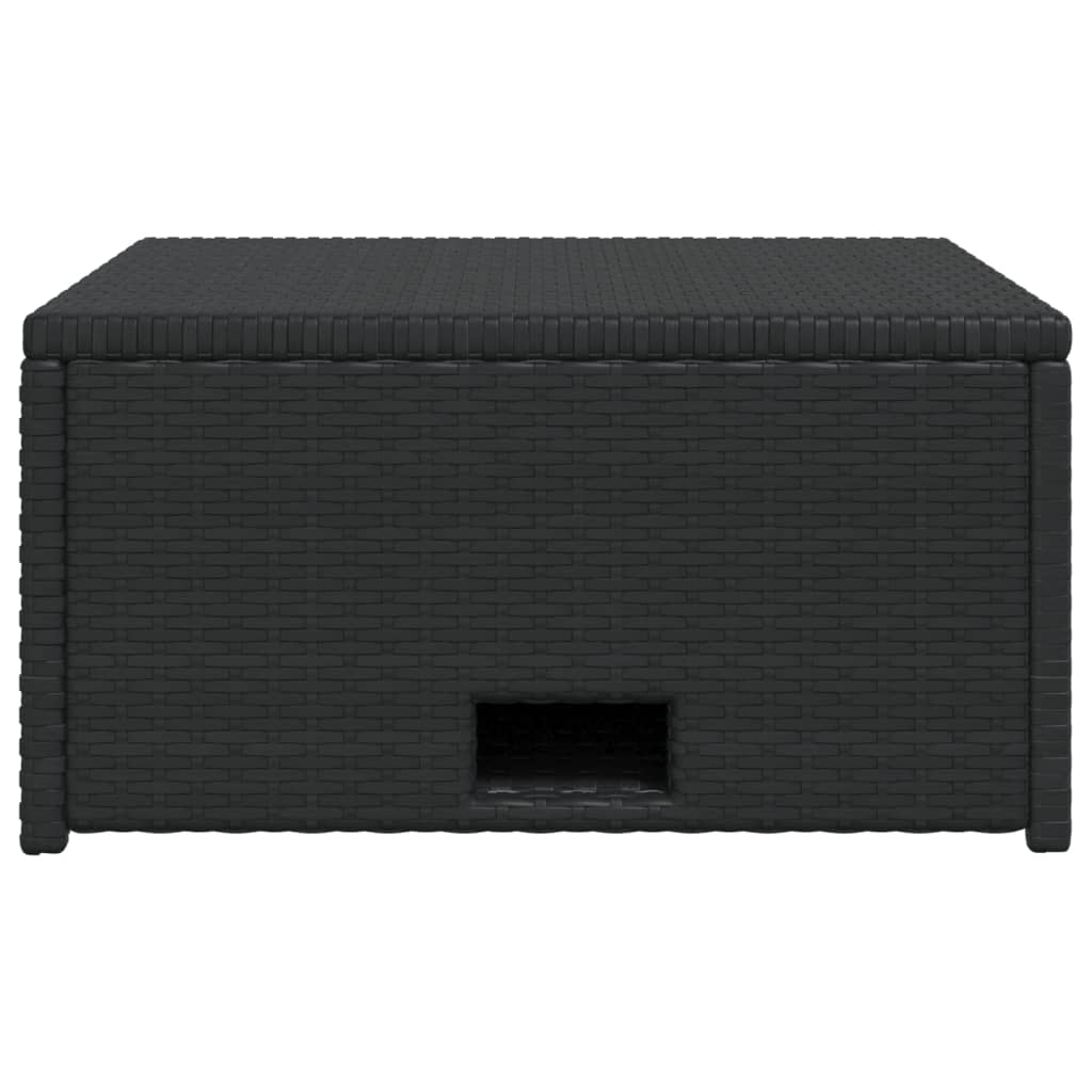 Set Divani da Giardino 4 pz con Cuscini in Polyrattan Nero | homemem39