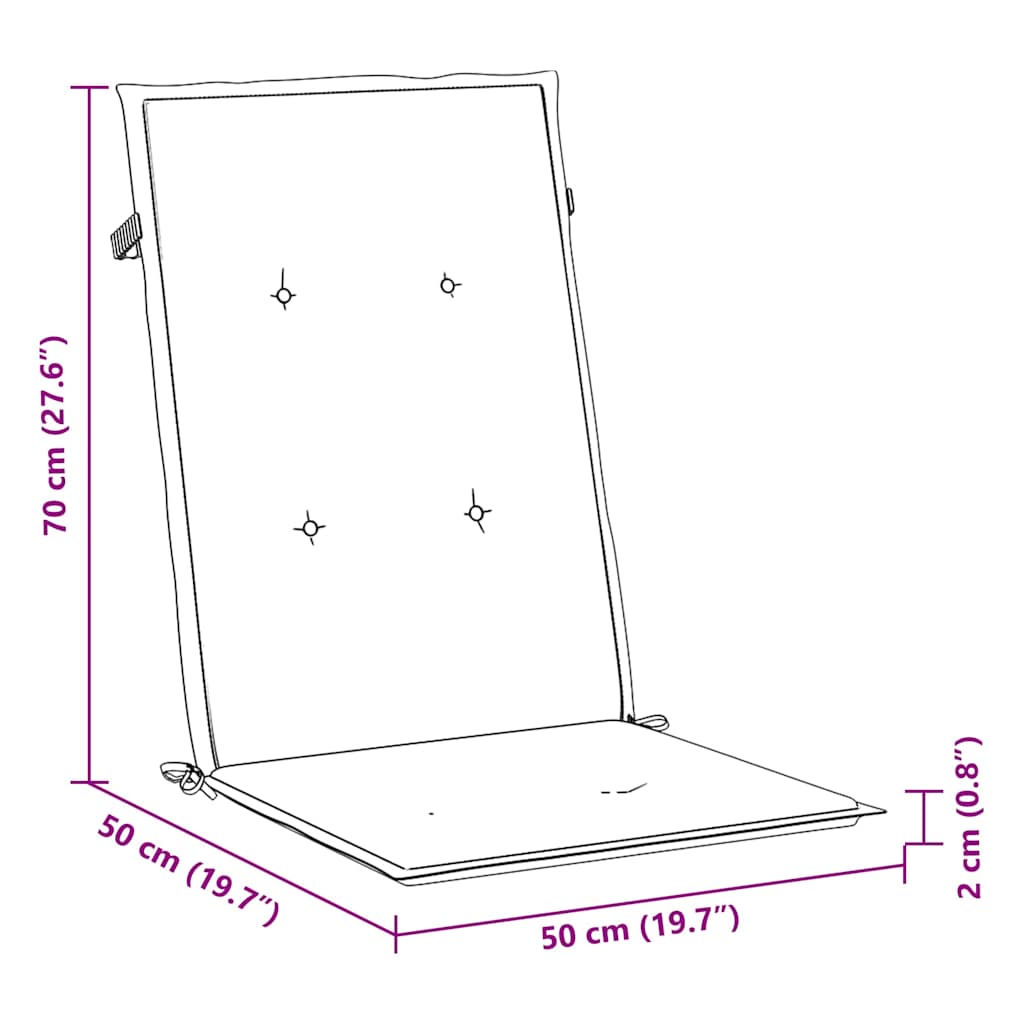 Cuscini per Sedie 4 pz Crema 120x50x2 cm in Tessuto | homemem39