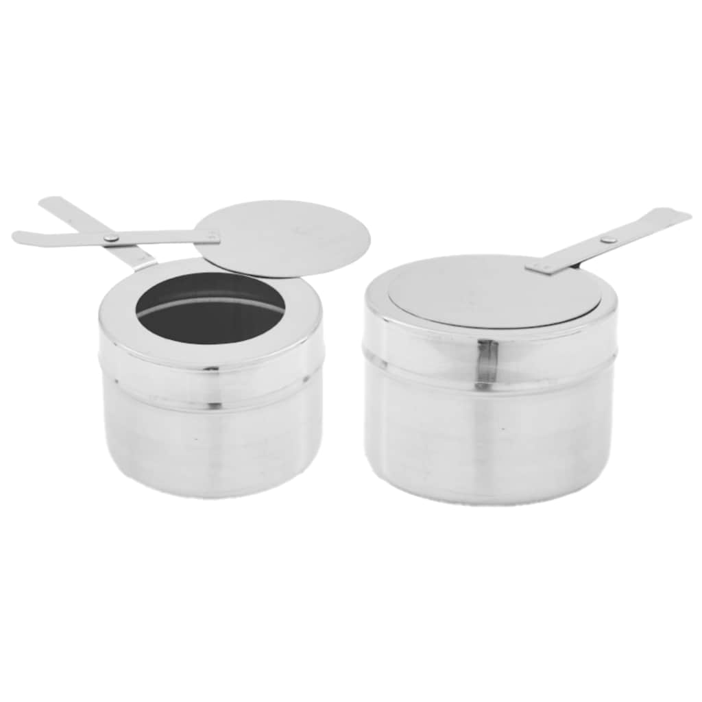 Set 2 pz Teglie Scaldavivande in Acciaio Inossidabile