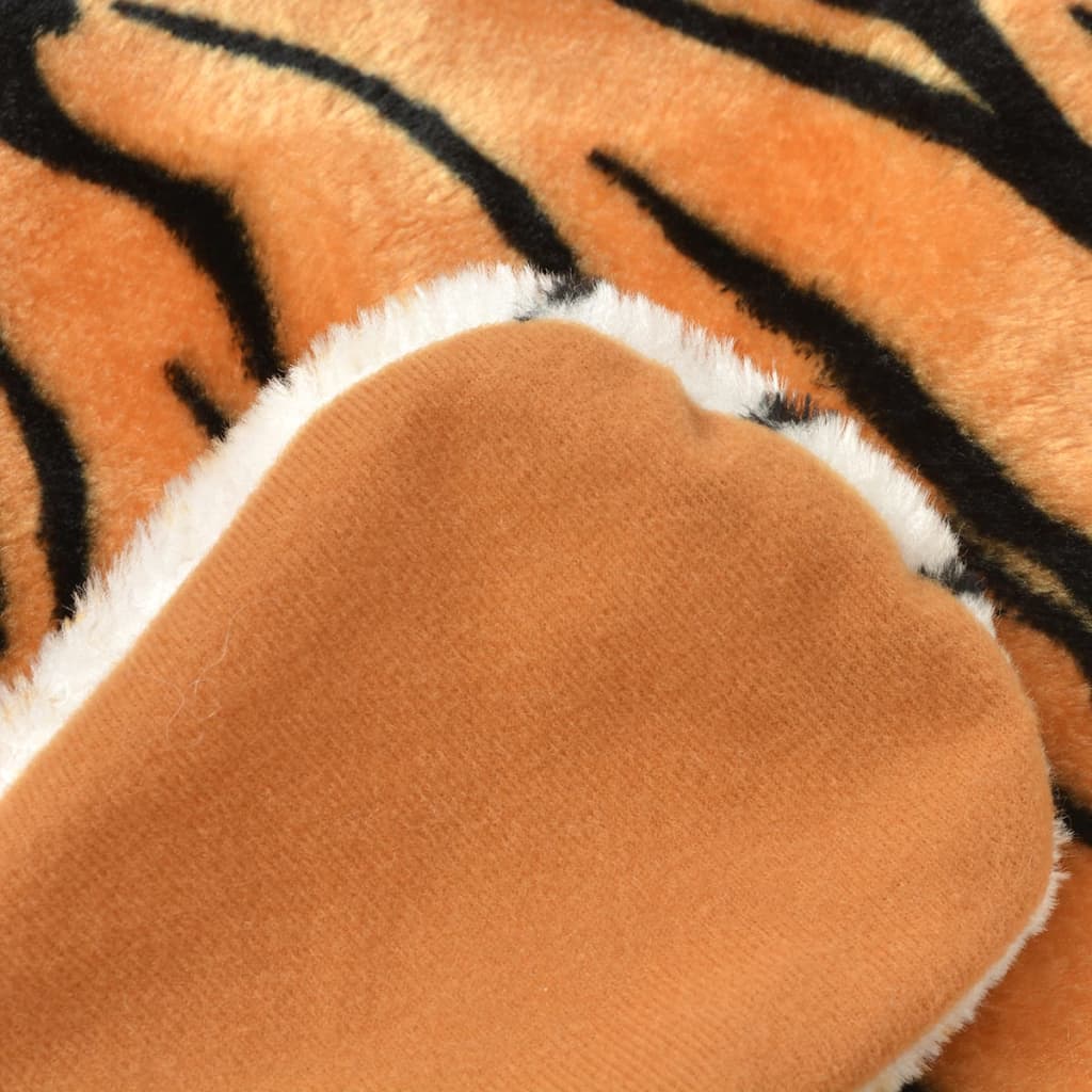 Tappeto di Peluche a Forma di Tigre 144 cm Marrone | homemem39