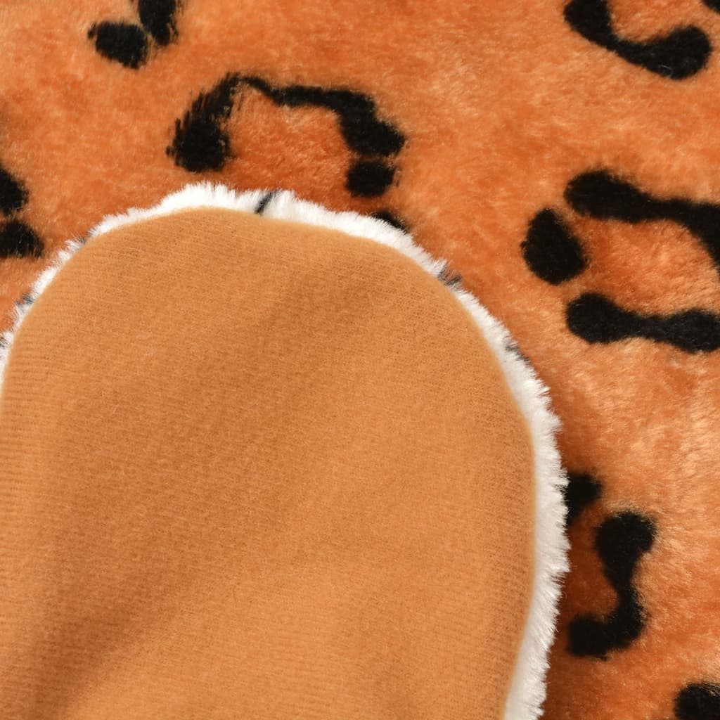 Tappeto di Peluche a Forma di Leopardo 139 cm Marrone - homemem39