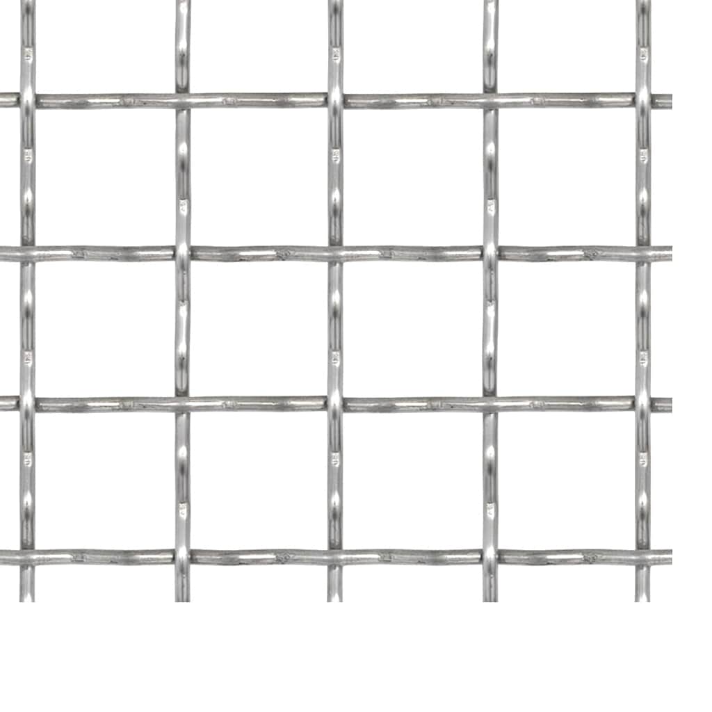 Recinzione in Rete Modulare in Acciaio Inox 50x50cm 21x21x2,5mm | homemem39