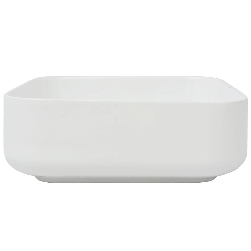 Lavandino Quadrato in Ceramica Bianca 39x39x13,5 cm | homemem39