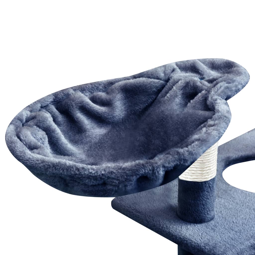 Albero per Gatti con Tiragraffi Sisal 150 cm Blu Scuro | homemem39