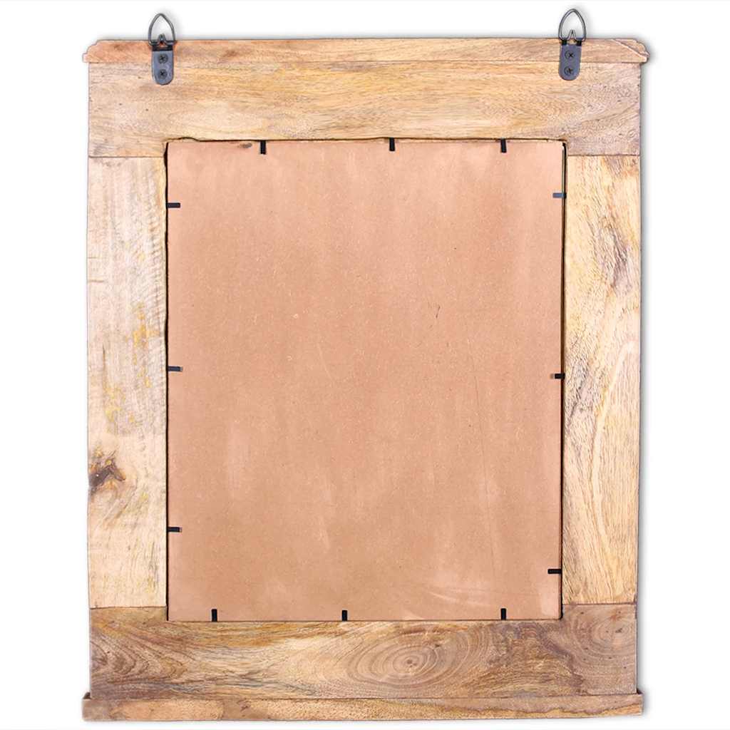 Armadio Vanity Specchiera 2 Armadietti Legno Massello di Mango