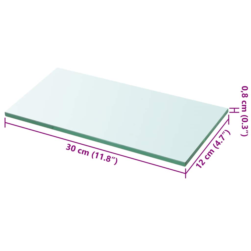 Mensola in Vetro Trasparente 30x12 cm | homemem39