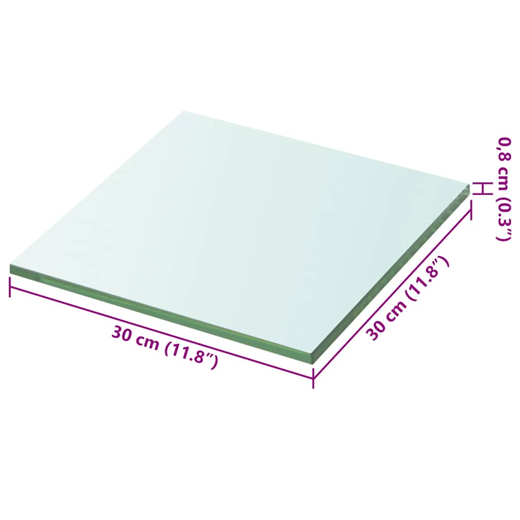 Mensola in Vetro Trasparente 30x30 cm | homemem39