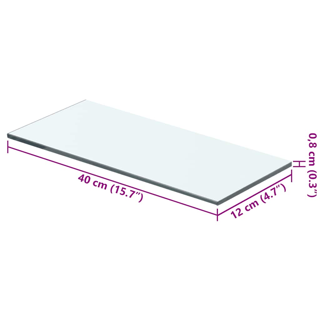 Mensola in Vetro Trasparente 40x12 cm | homemem39