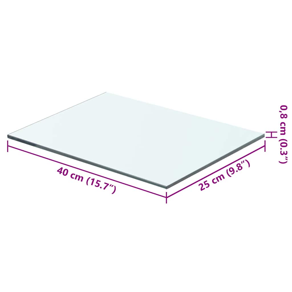 Mensola in Vetro Trasparente 40x25 cm | homemem39
