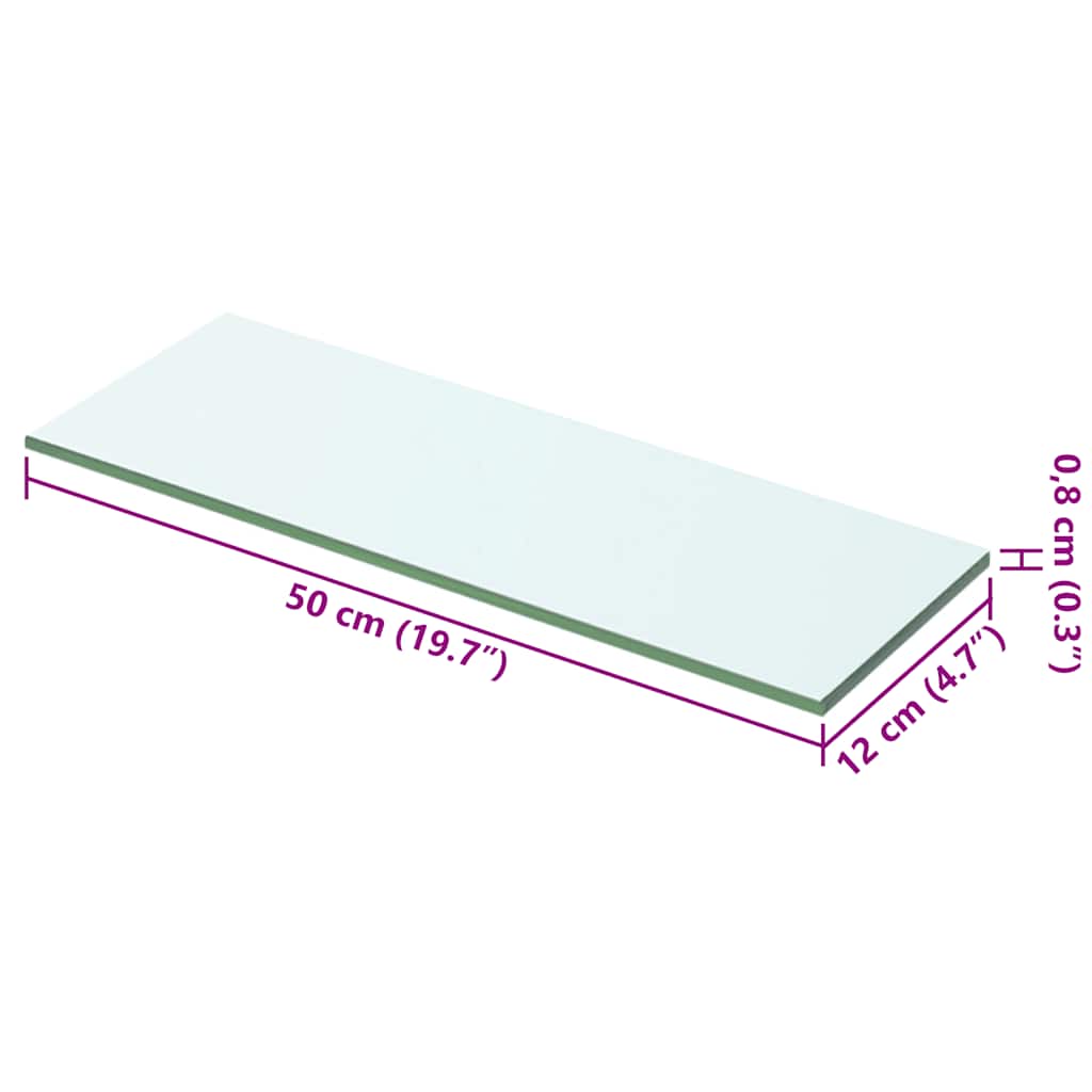 Mensola in Vetro Trasparente 50x12 cm | homemem39