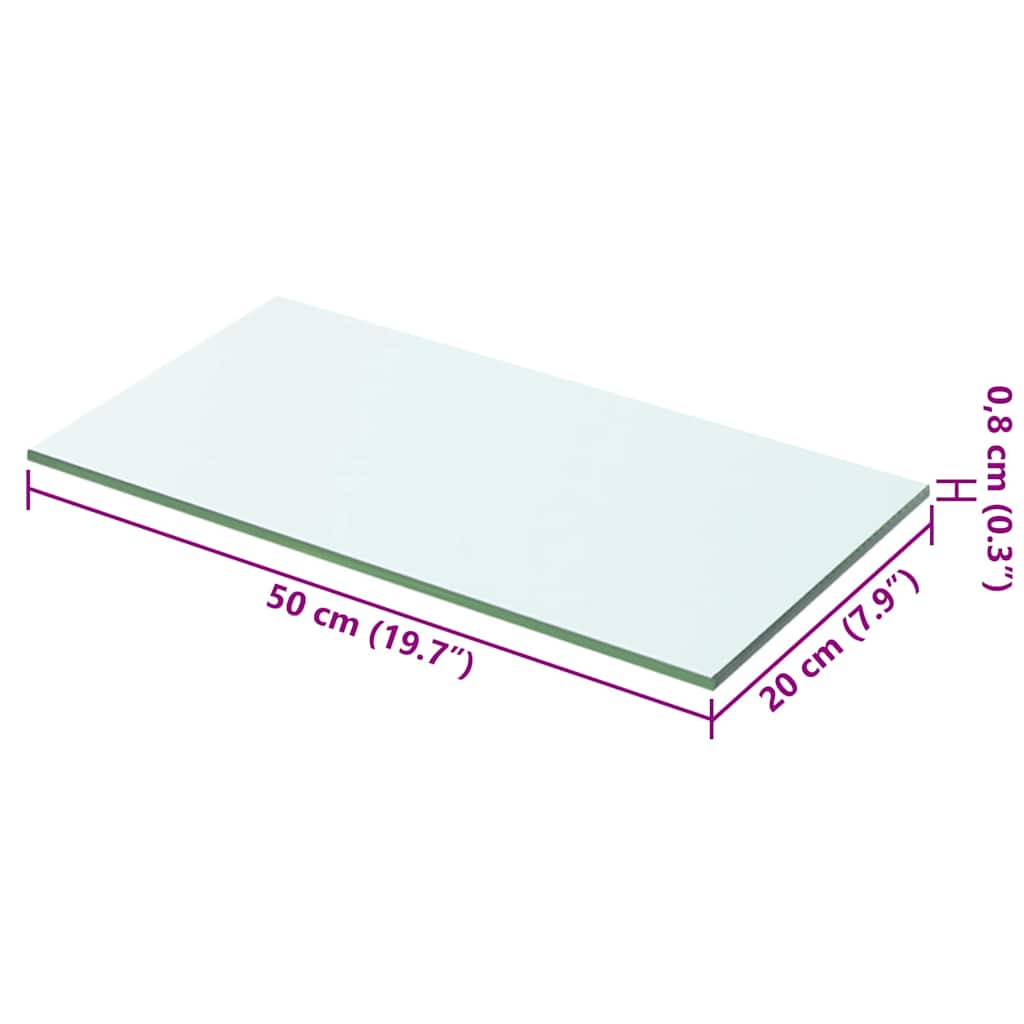 Mensola in Vetro Trasparente 50x20 cm | homemem39