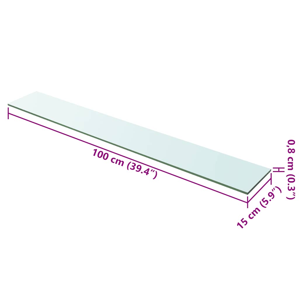 Lastra in Vetro Trasparente 100x15 cm | homemem39