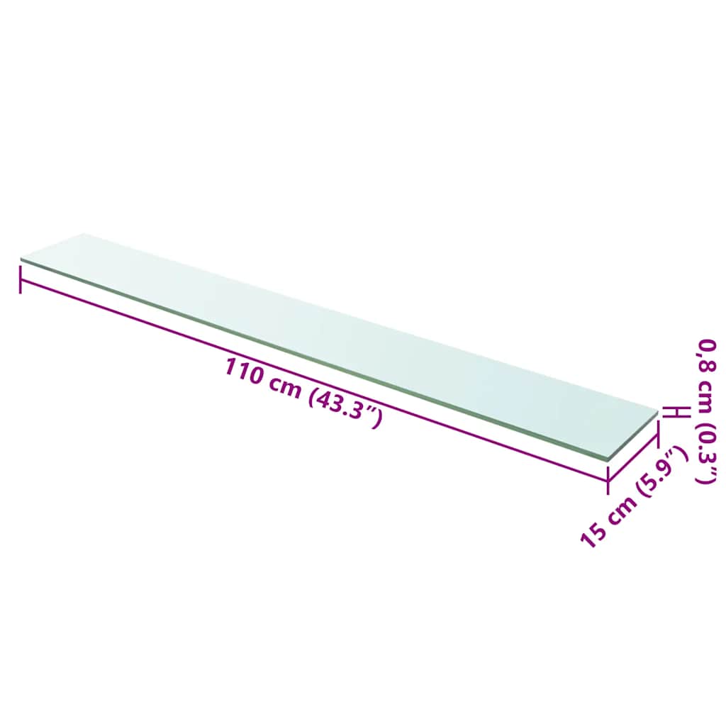 Lastra in Vetro Trasparente 110x15 cm | homemem39