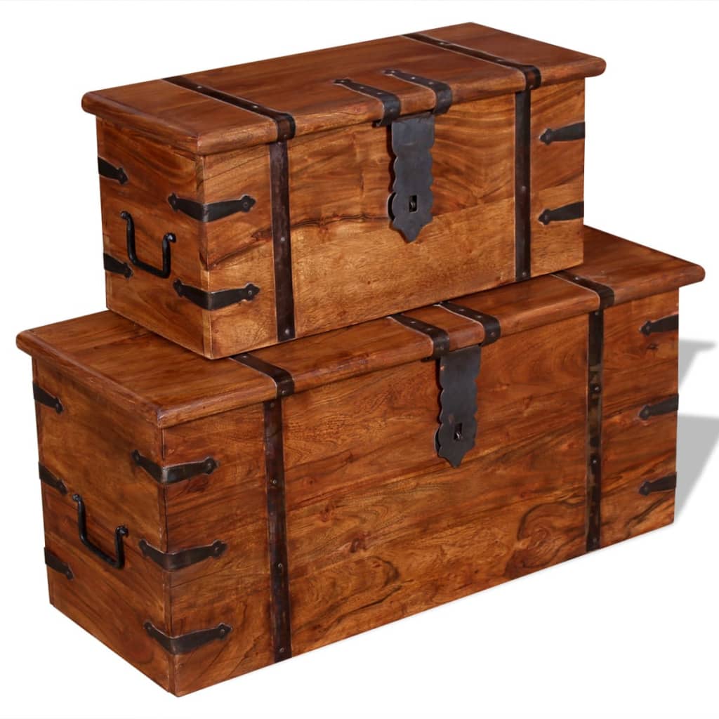 Set Bauli 2 pz in Legno Massello | homemem39