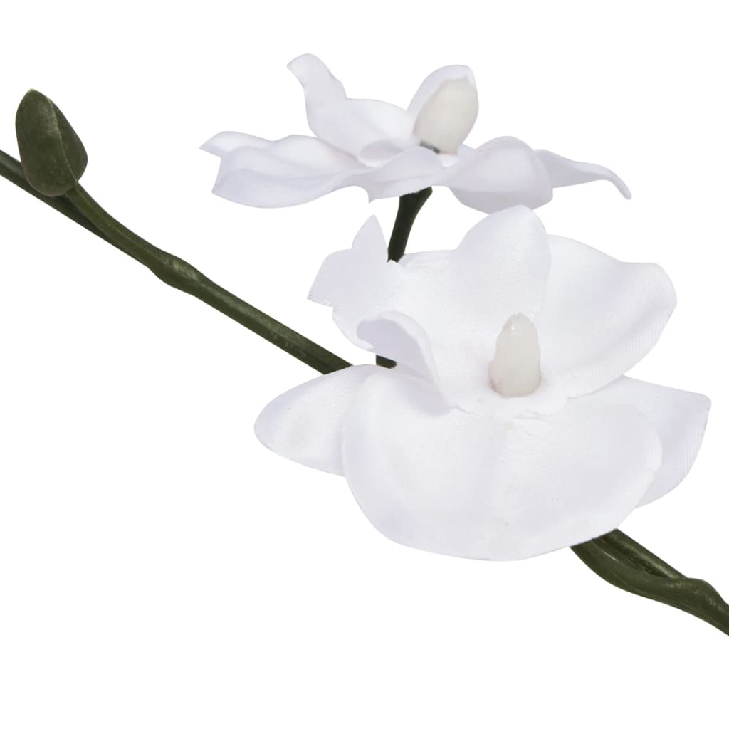 Orchidea Artificiale con Vaso 30 cm Bianca | homemem39