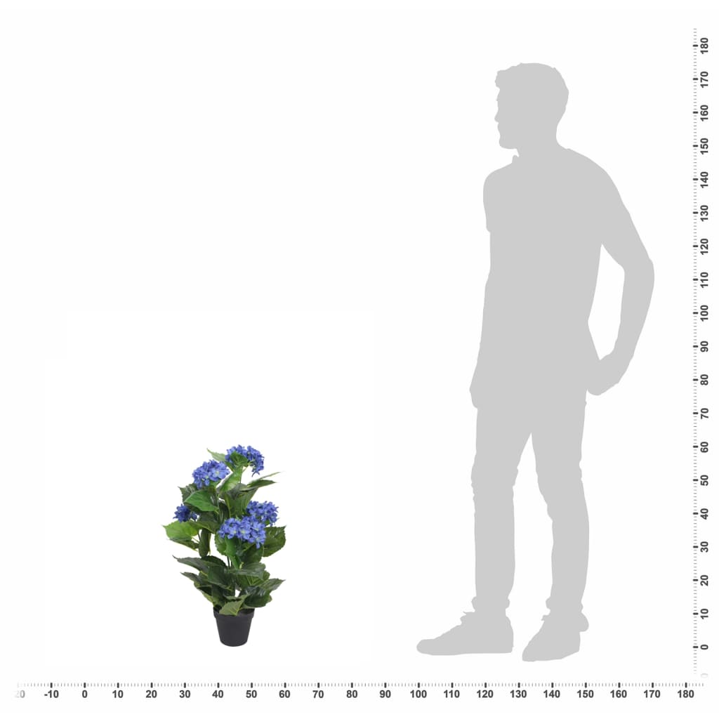 Ortensia Artificiale con Vaso 60 cm Blu | homemem39