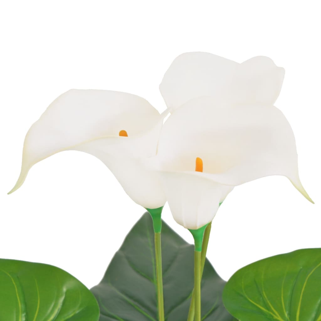 Calla Lily Artificiale con Vaso 85 cm Bianco | homemem39