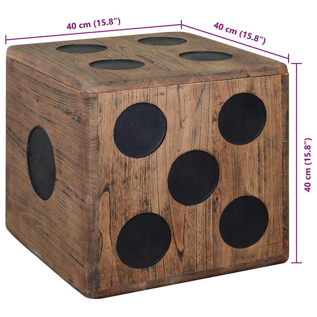 Scatola in Legno di Mindi 40x40x40 cm Design a Forma di Dado | homemem39