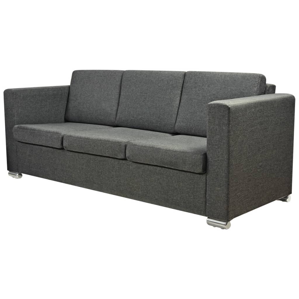 2 Pz Set di Divani in Stoffa Grigio Scuro | homemem39