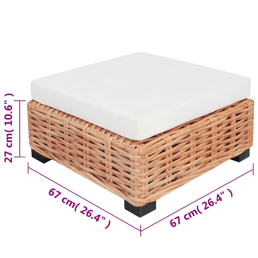Set Divano 27 pz in Rattan Naturale | homemem39