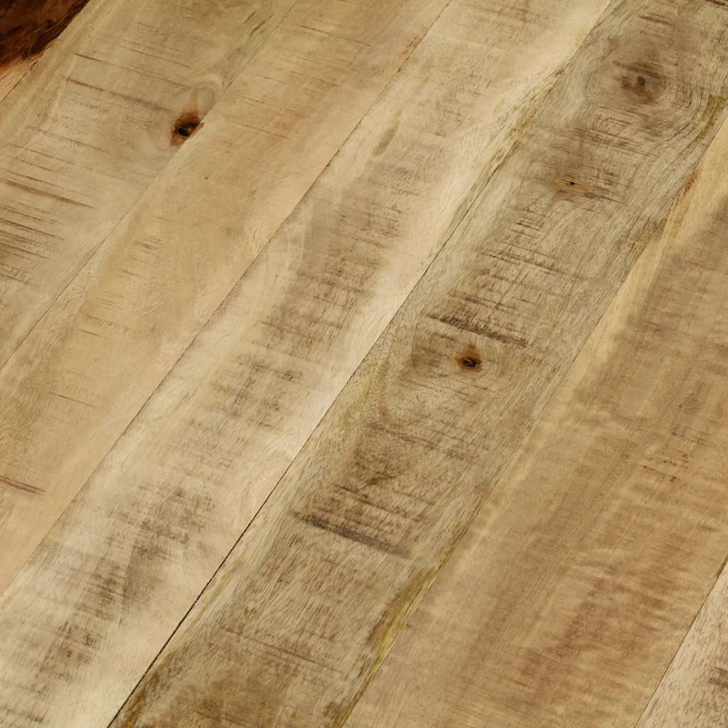 Tavolino da Salotto in Legno Massello Grezzo di Mango 60x40 cm