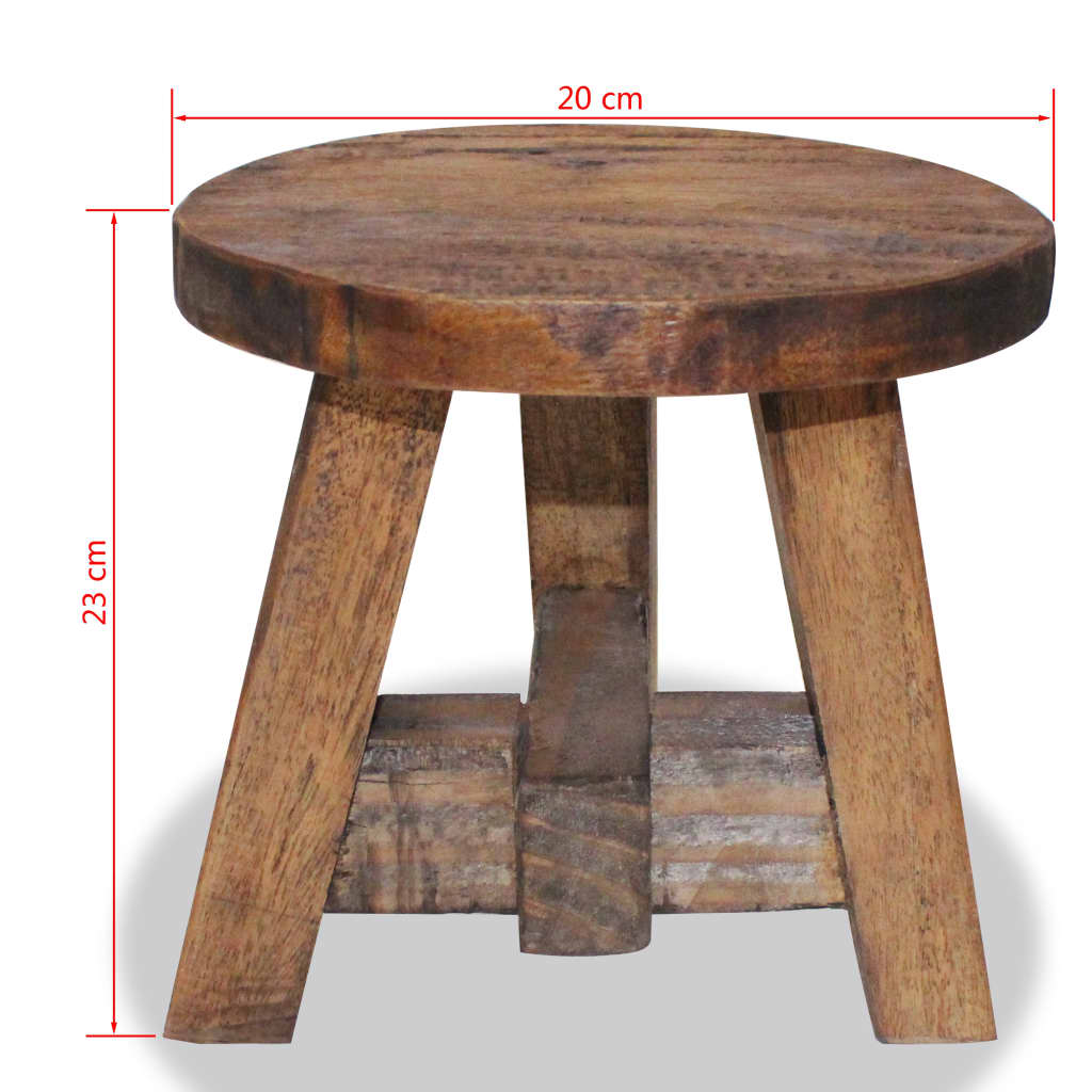 Sgabello in Legno Massello di Mogano | homemem39