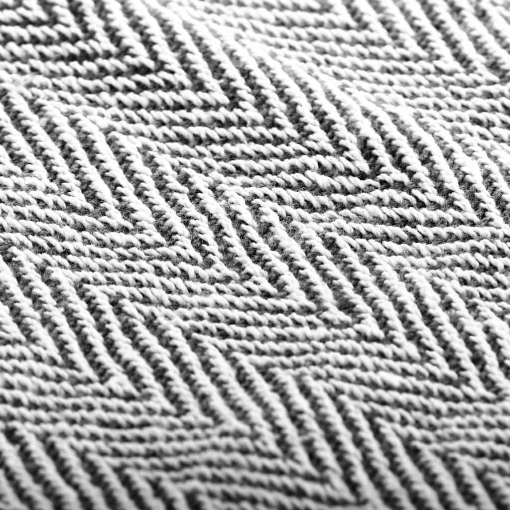 Copriletto in Cotone a Spina di Pesce 125x150 cm Blu Marino | homemem39