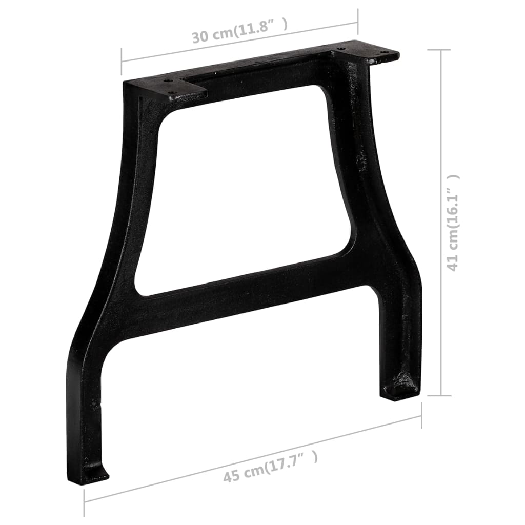Gambe per Tavolino da Caffè 2 pz a Forma di A in Ghisa | homemem39