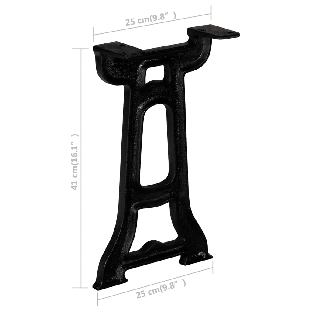 Gambe per Panca 2 pz a Forma di Y in Ghisa | homemem39