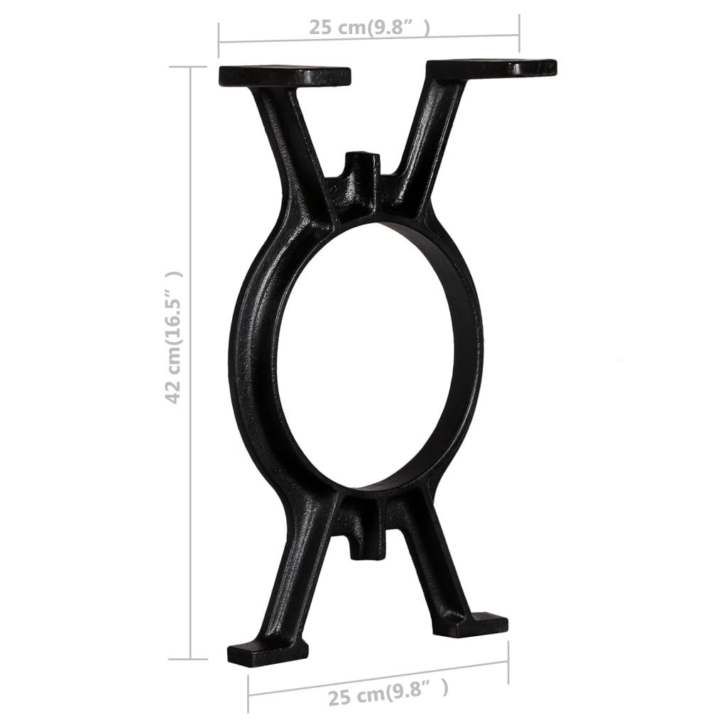 Gambe per Panca 2 pz a Forma di O in Ghisa | homemem39
