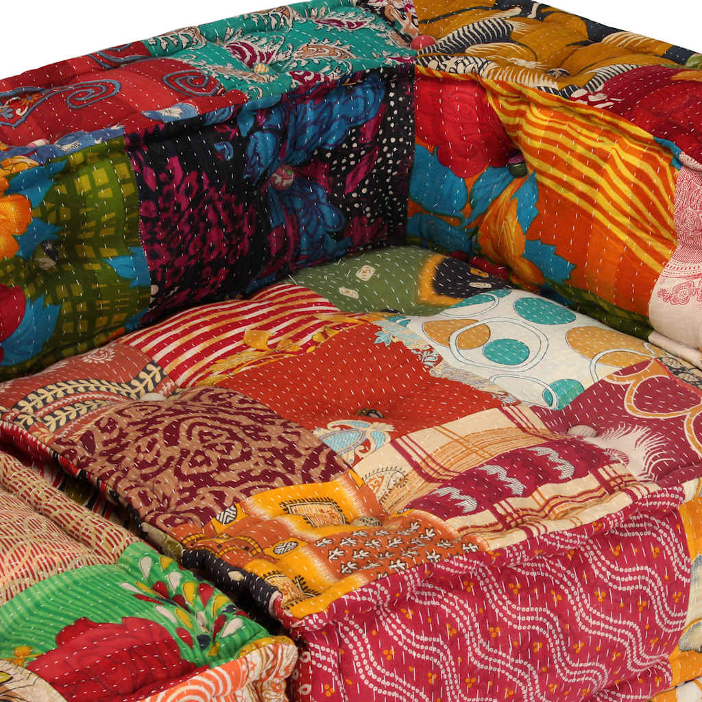 Pouf Modulare a 2 Posti in Tessuto Patchwork | homemem39
