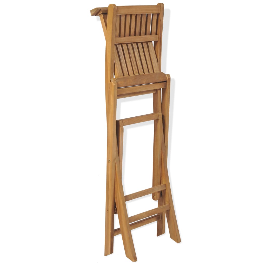 Set da Bistrot 3 pz con Sedie Pieghevoli in Massello di Teak | homemem39