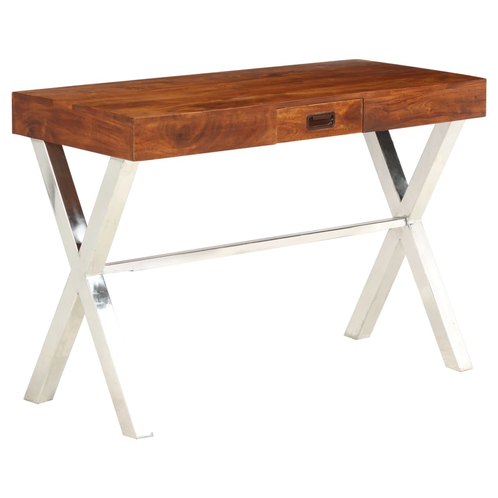 Libreria in Legno Acacia con Finitura Ambra 60x30x160 cm | homemem39