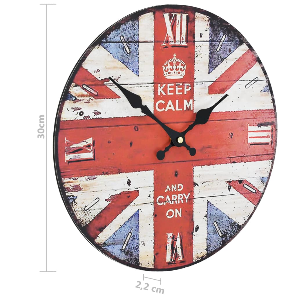 Orologio da Parete Vintage UK 30 cm | homemem39